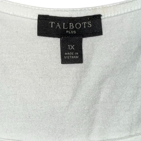 TALBOTS Pima Cotton-Blend Tank - Solid White 1X - Picture 7 of 14